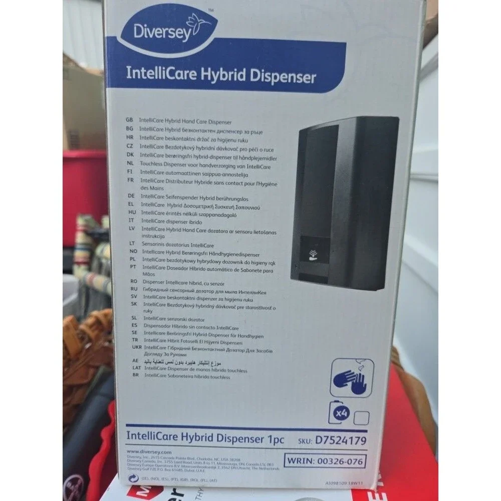 Lot of 6 Diversey D7524179 Hybrid Intellicare Dispenser, Black